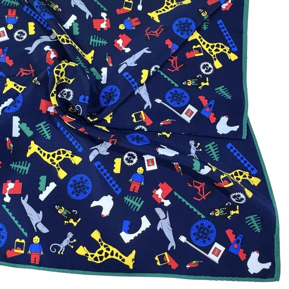 Lego Accessories - LEGO Vintage 1997 Legoland Apparel Scarf Rare Collectible Navy 30” Made In Italy